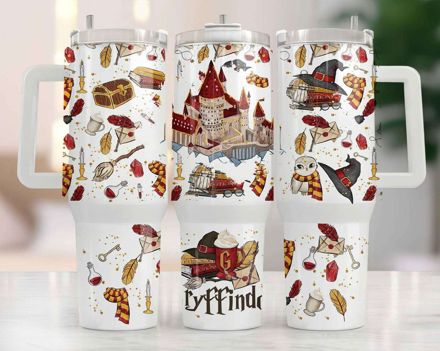 Magic 40oz Tumbler Wrap Sublimation, HP Tumbler Png Design