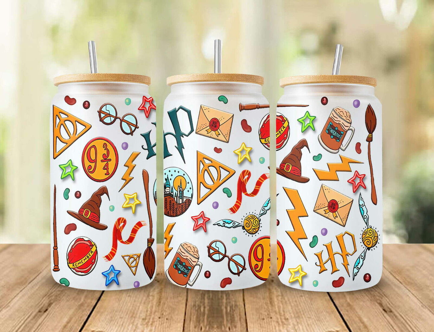 Magic HP 16oz Glass Can Wrap, Magic Libbey Glass Sublimation Design