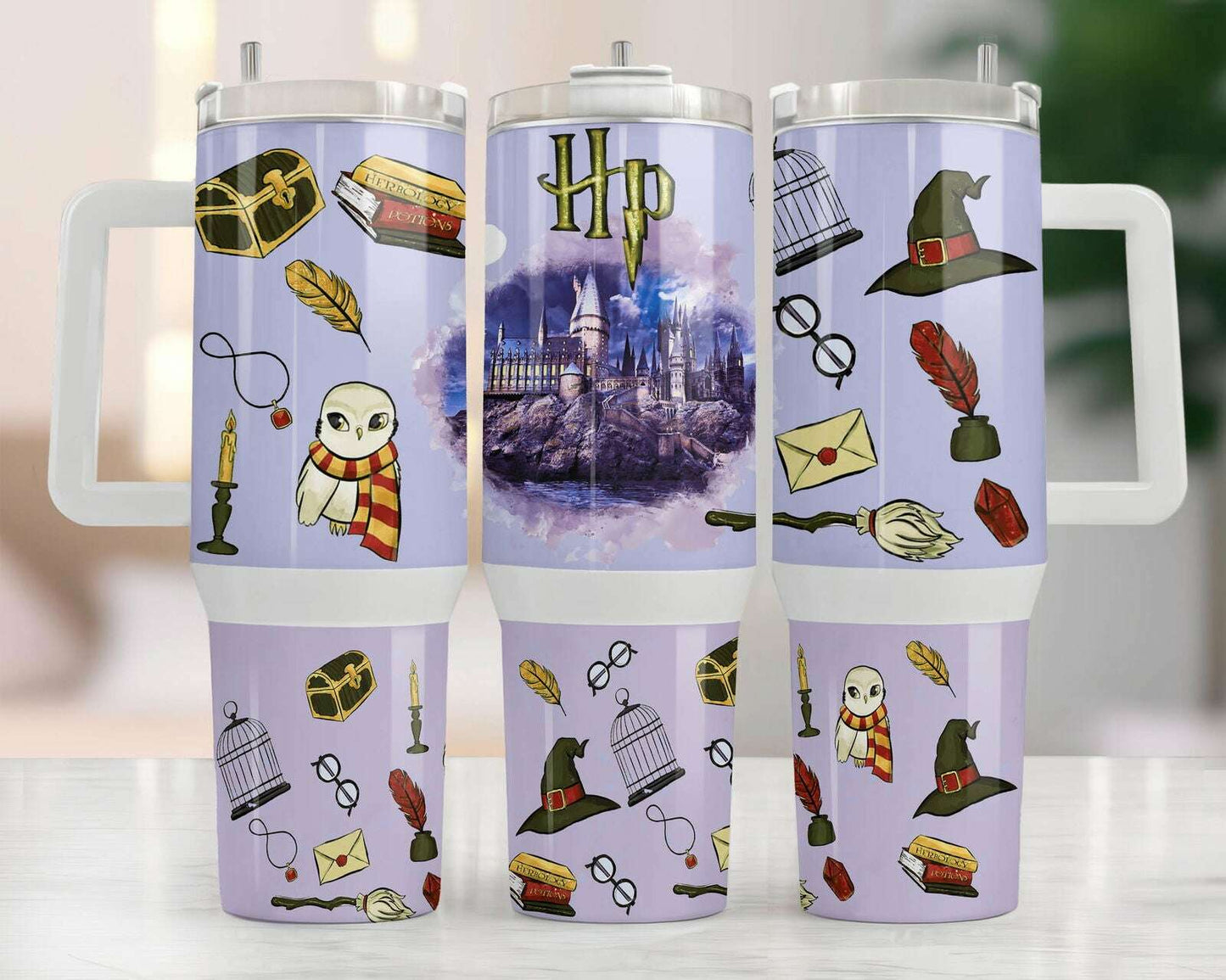 Magic HP 40oz Quencher Tumbler Wrap Png File, Magic Sublimation Design Instant Download