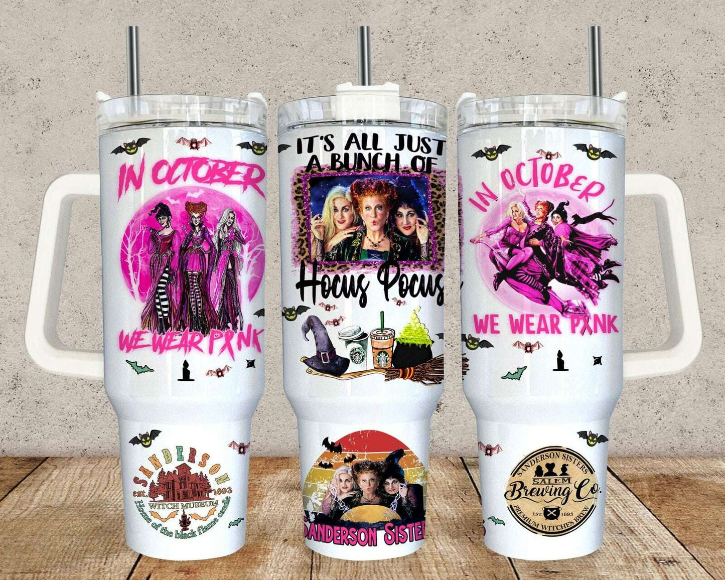 Magic Pink 40oz Quencher Tumbler Wrap PNG Sublimation