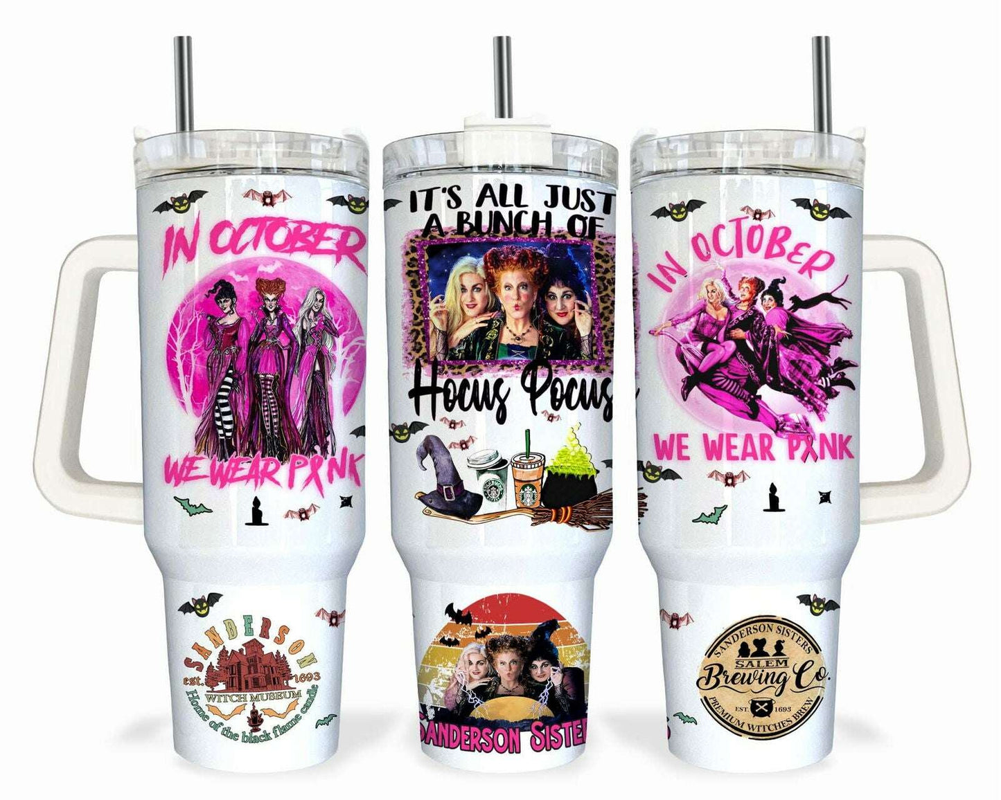 Magic Pink 40oz Quencher Tumbler Wrap PNG Sublimation
