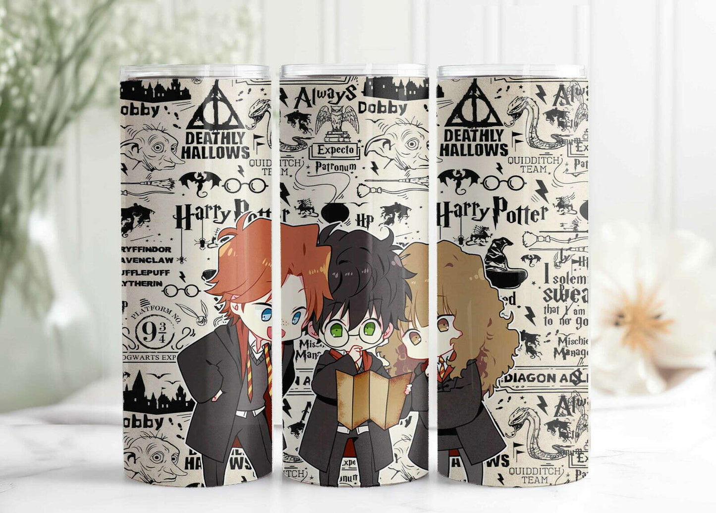 Magic School 20oz PNG, HP Magic 20oz Skinny Straight Tumbler Wrap