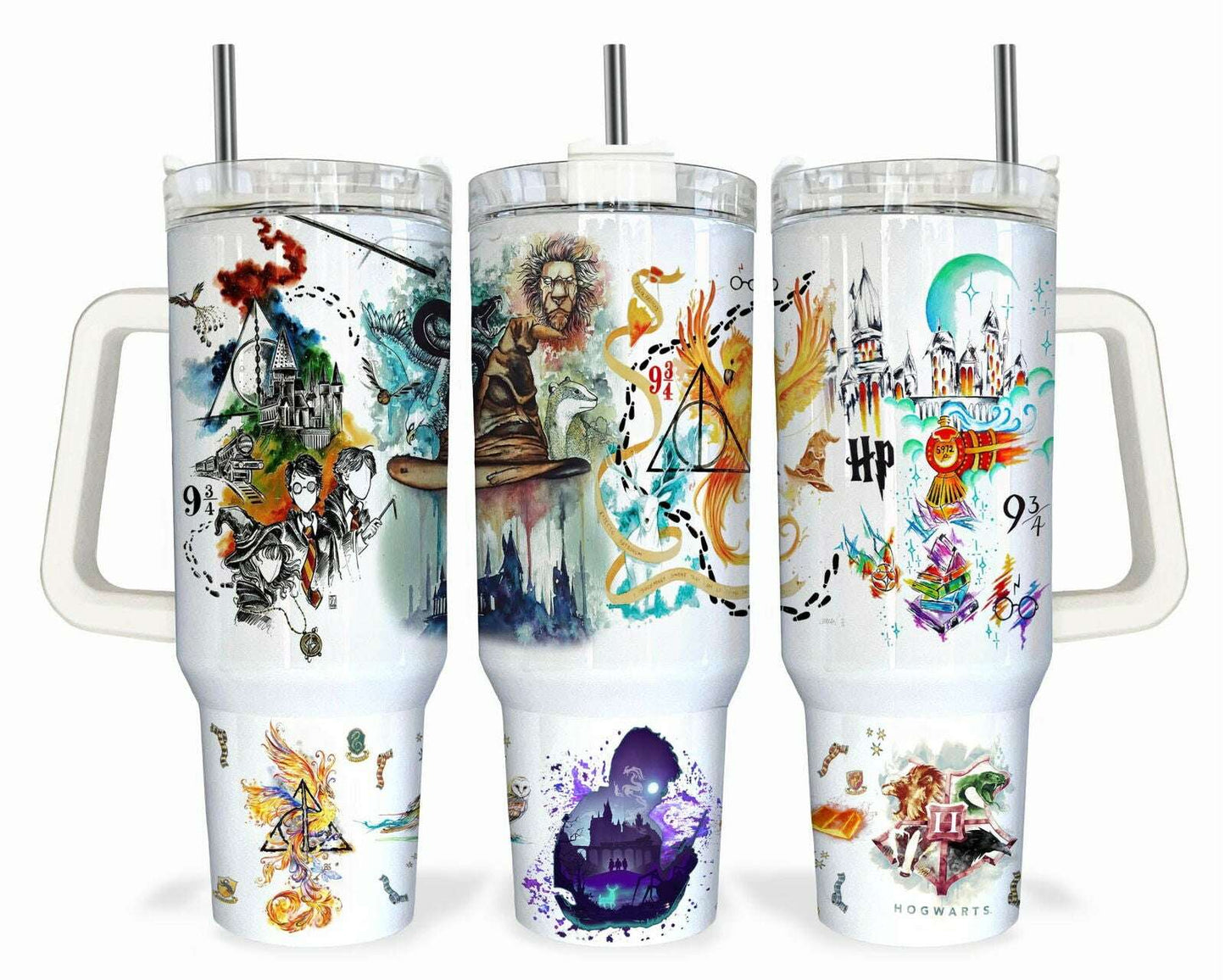 Magic Tumbler 40oz Wrap, HP Quencher Tumbler Sublimation PNG Design