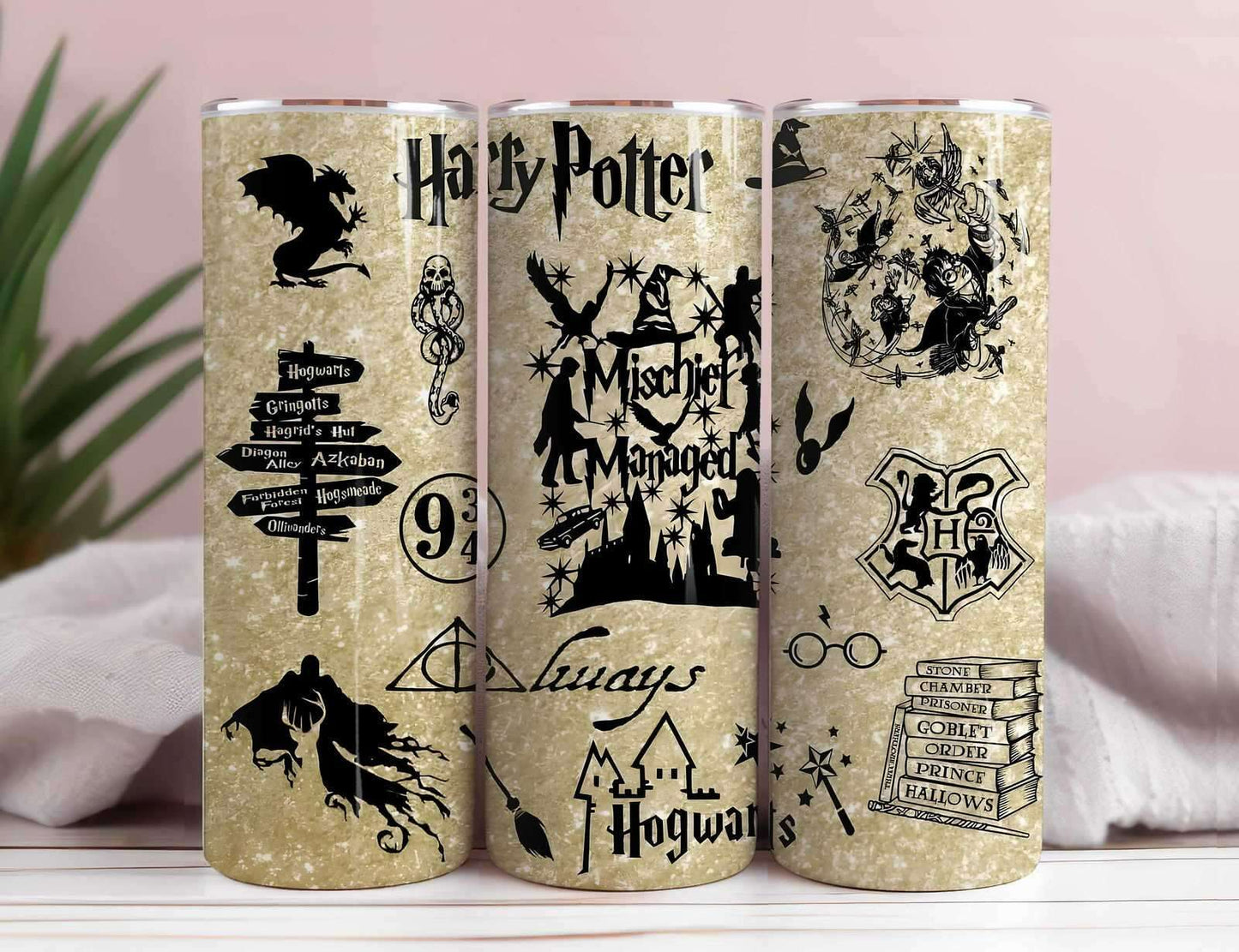 Magic Tumbler, HP Tumbler Png, 20oz Skinny Straight, HP Tumbler Wrap