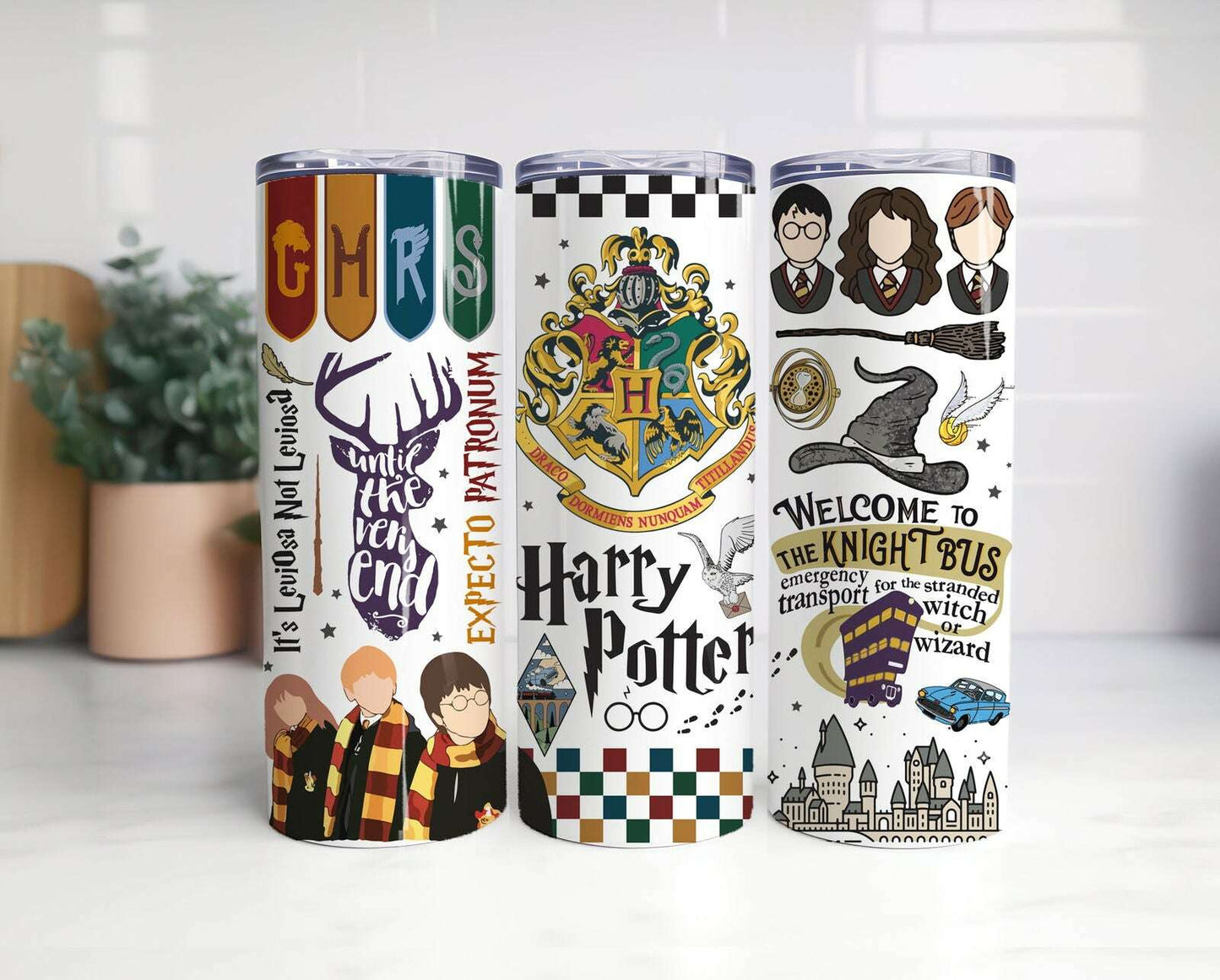 Magic Tumbler, HP Tumbler Png, 20oz Skinny Straight, HP Tumbler Wrap, Full Tumbler Wrap