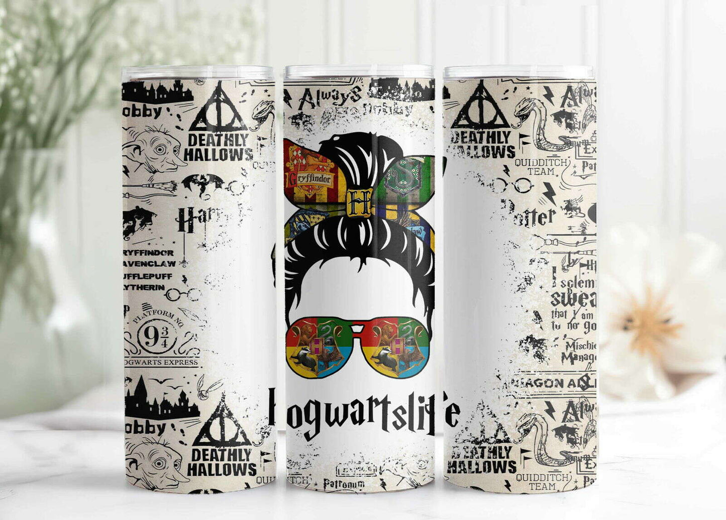 Magic Tumbler Wrap PNG, 20oz Skinny Tumbler Full Wrap for Sublimation Print