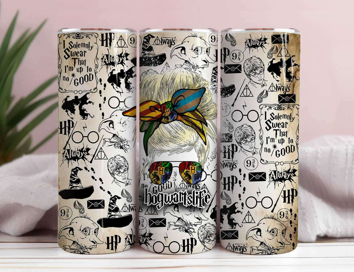 Magic Tumbler Wrap PNG, 20oz Skinny Tumbler, Magic HP 20oz Tumbler Wrap