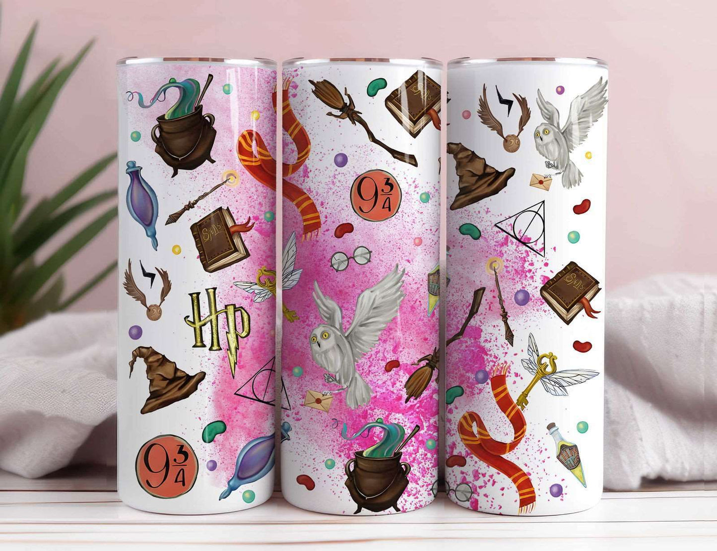 Magic Tumler, Magic Hp 20oz Tumbler Wrap, HP skinny Sublimation Tumbler Design