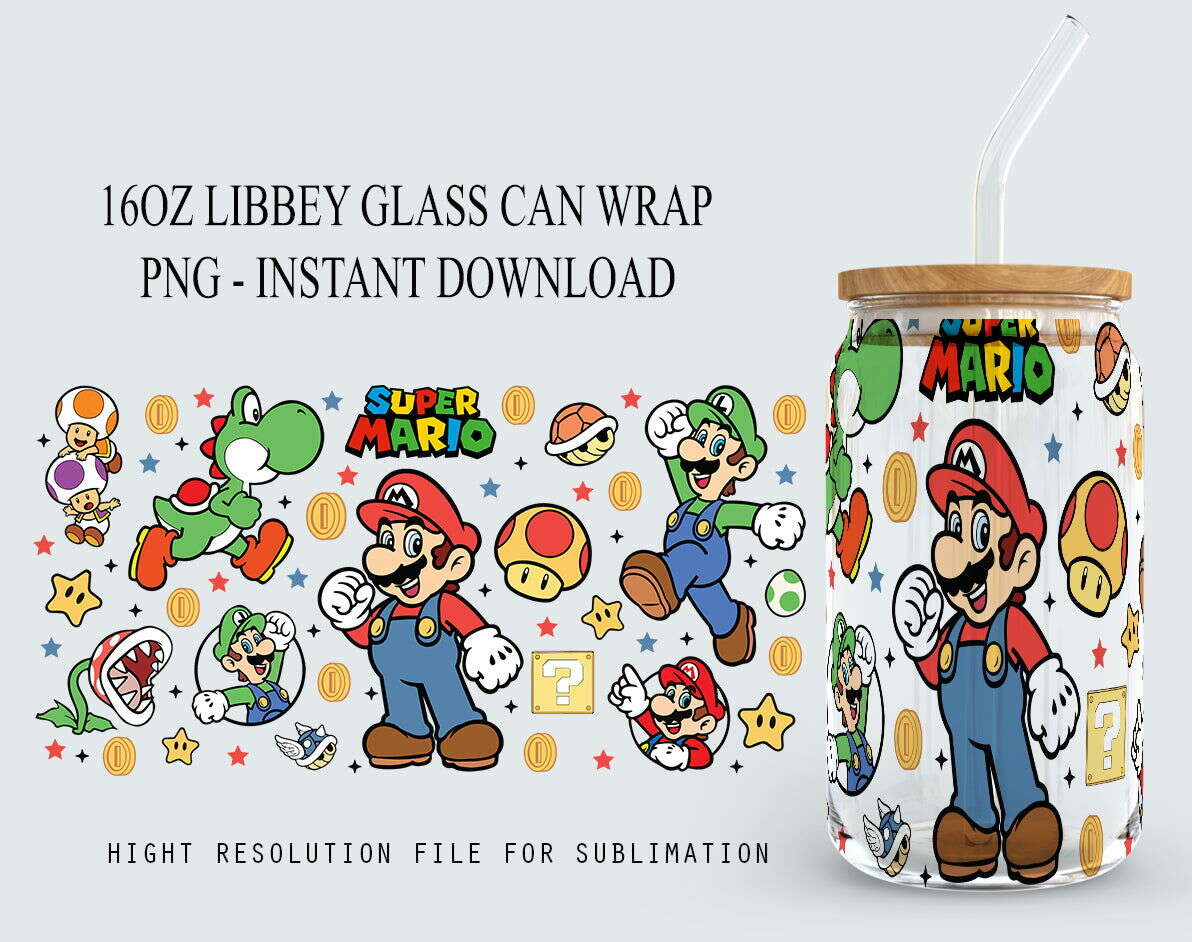 Movie Can Glass, 16oz Libbey Glass Can, Game Tumbler