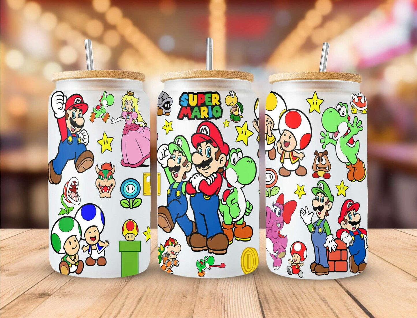 Movie Can Glass, 16oz Libbey Glass Can, Game Tumbler Wrap