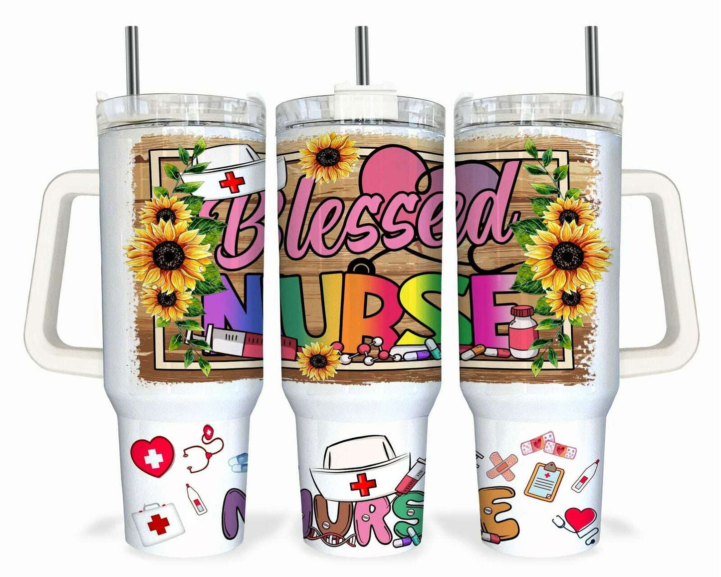 Nurse 40oz Quencher Tumbler Wrap New