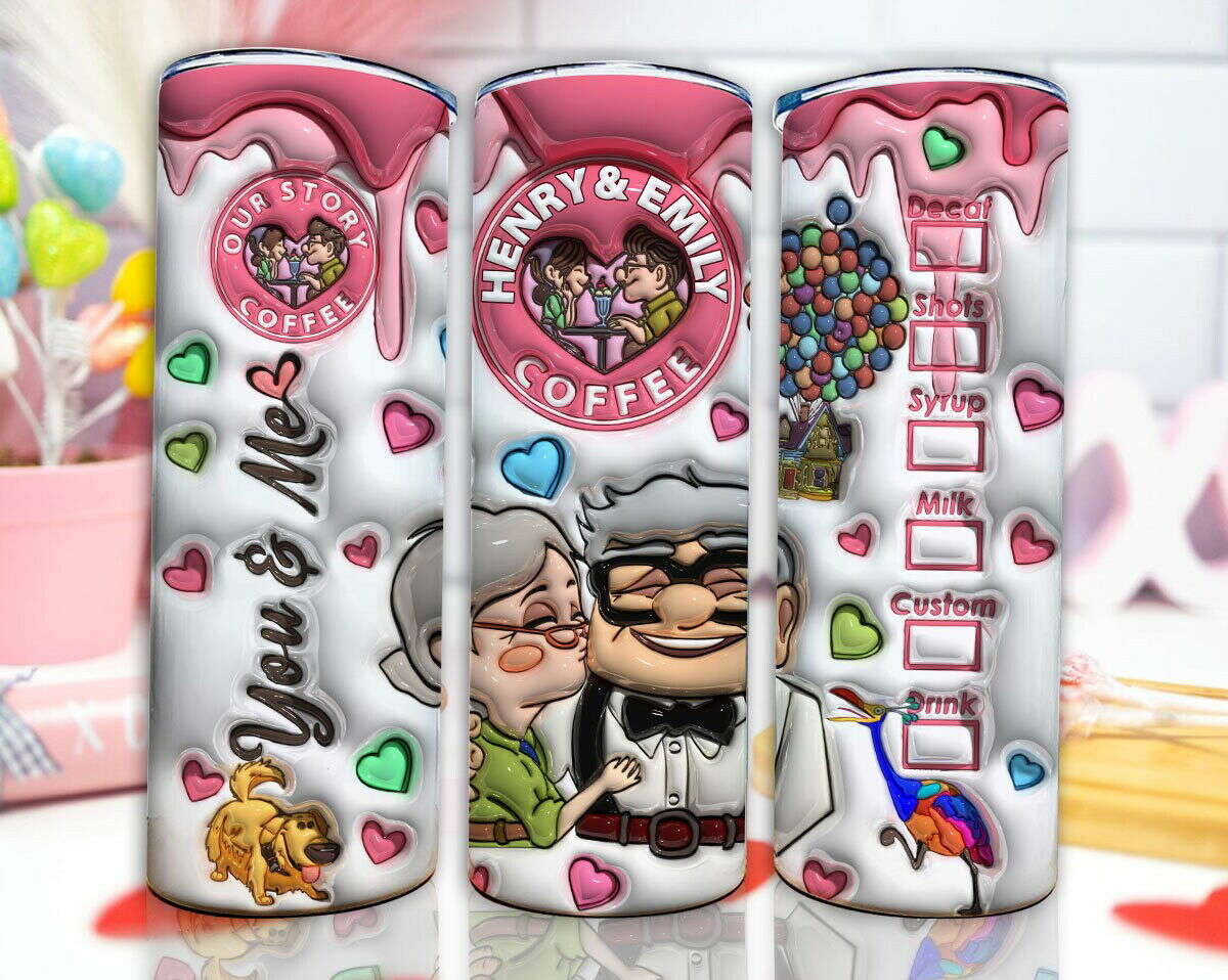 Personalized 3D Inflated CE Valentine Tumbler Wrap