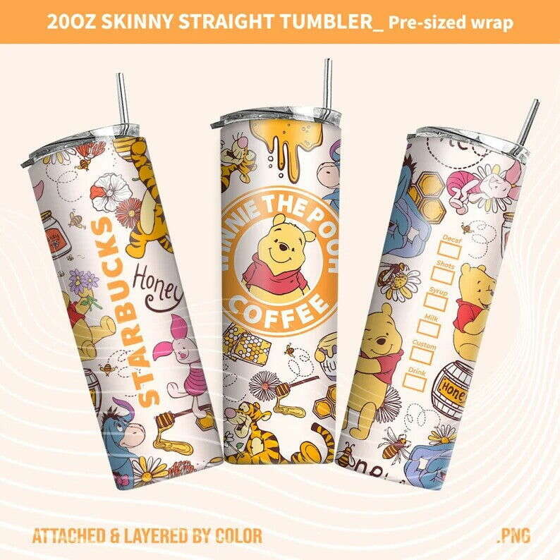 Po Spring 20oz Skinny Tumbler Wrap Design PNG