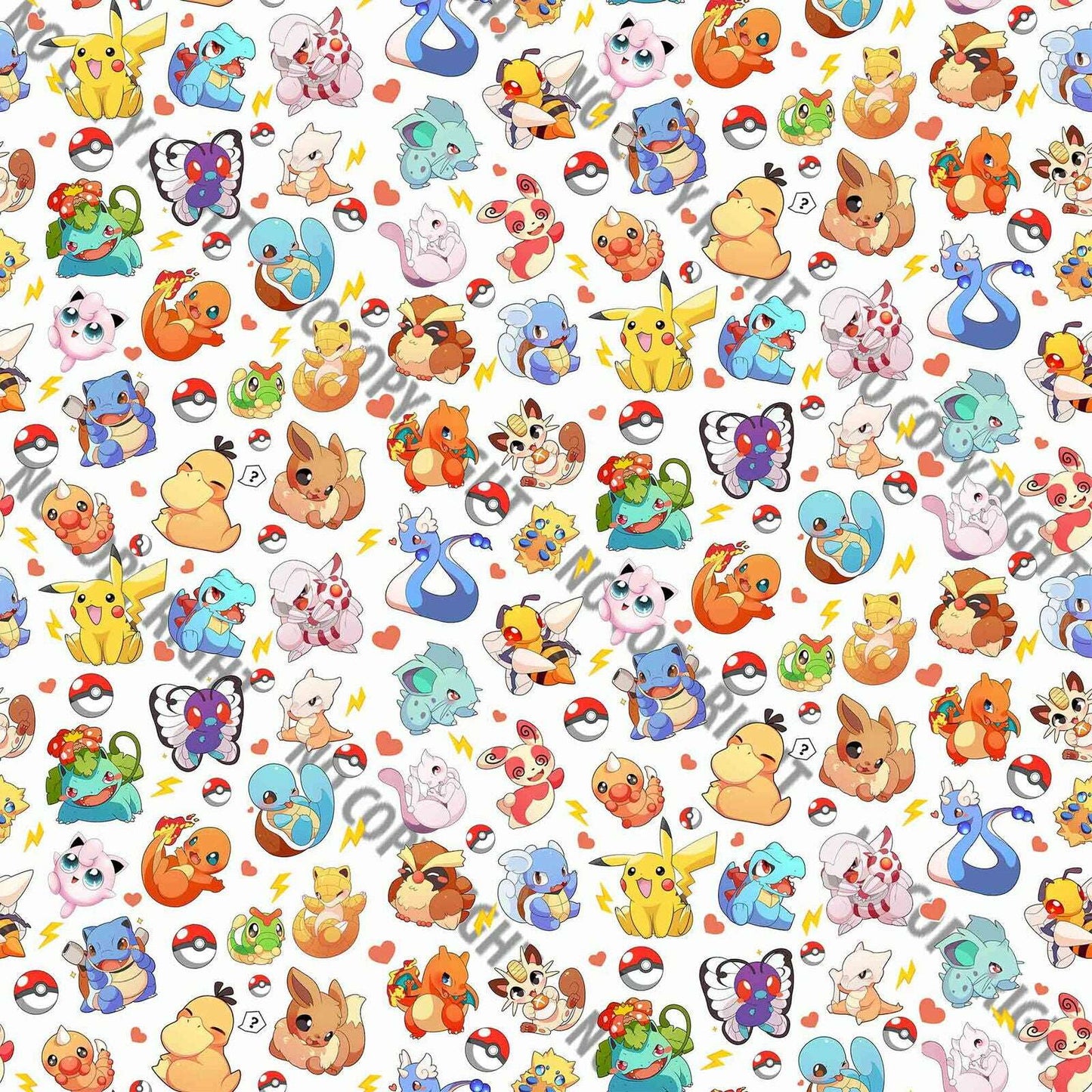 Poke Christmas seamless Pattern