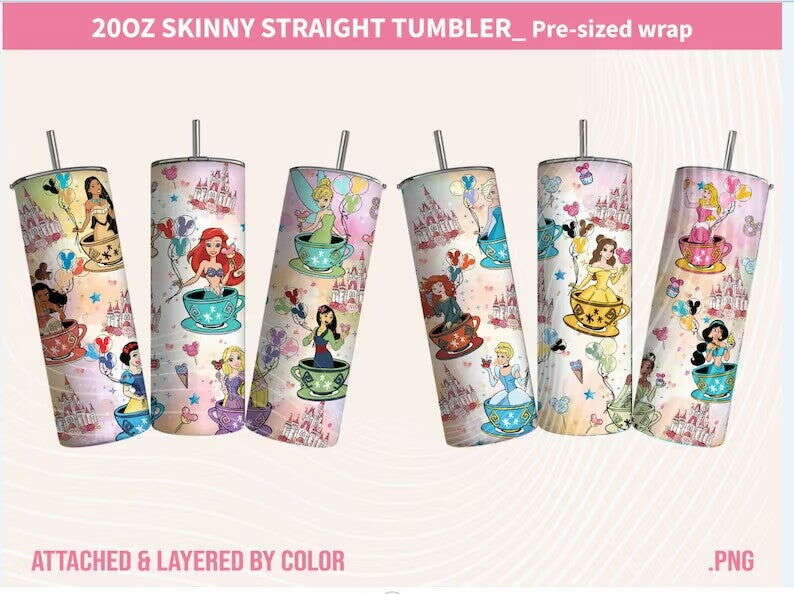 PR Tumbler Wrap, 20oz Skinny Tumbler, Tumbler Print