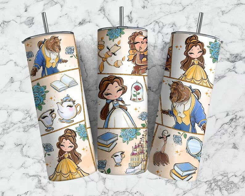 PR Tumbler Wrap, Belle PR Tumbler Sublimation Print, 20oz Tumbler Wrap