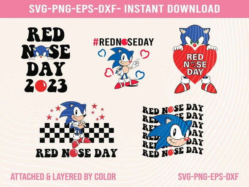 Red Nose Day Designs, File Cricut, Red Noese Png