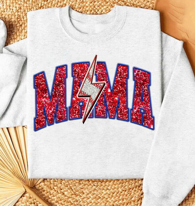 Retro Baseball Mama PNG