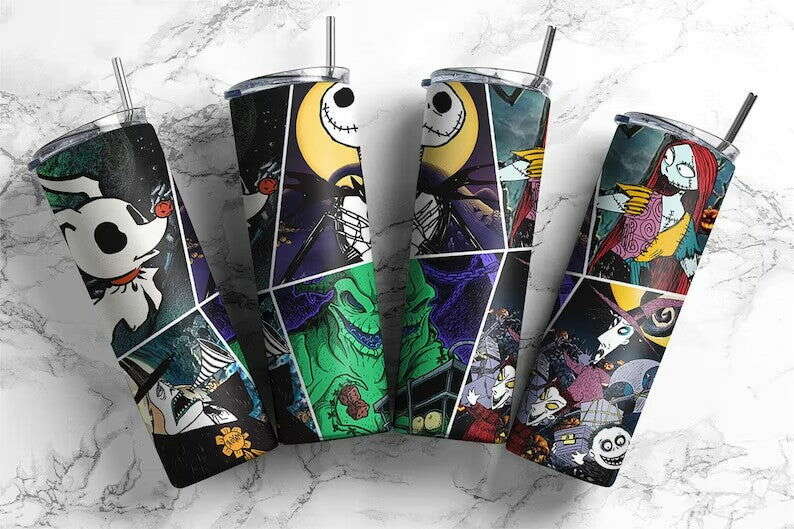 Scary Tumbler Wrap, Halloween Tumbler, JS Full Tumbler Wrap 2