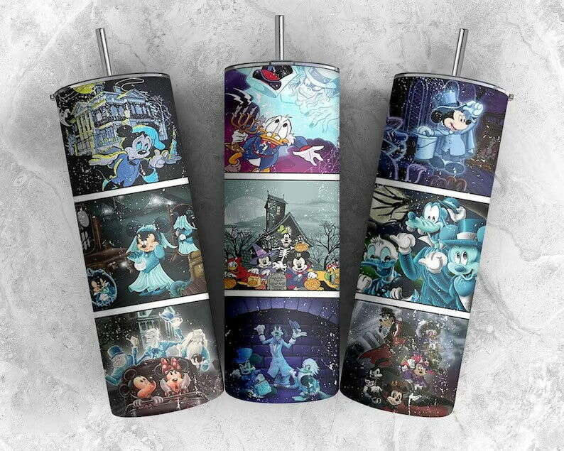 Scary Tumbler Wrap, Halloween Tumbler, JS Full Tumbler Wrap 3