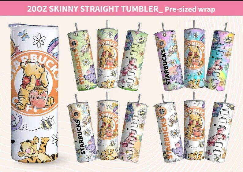 Spring Tumbler Wrap, 20oz Skinny Tumbler, Skinny Straight Tumbler