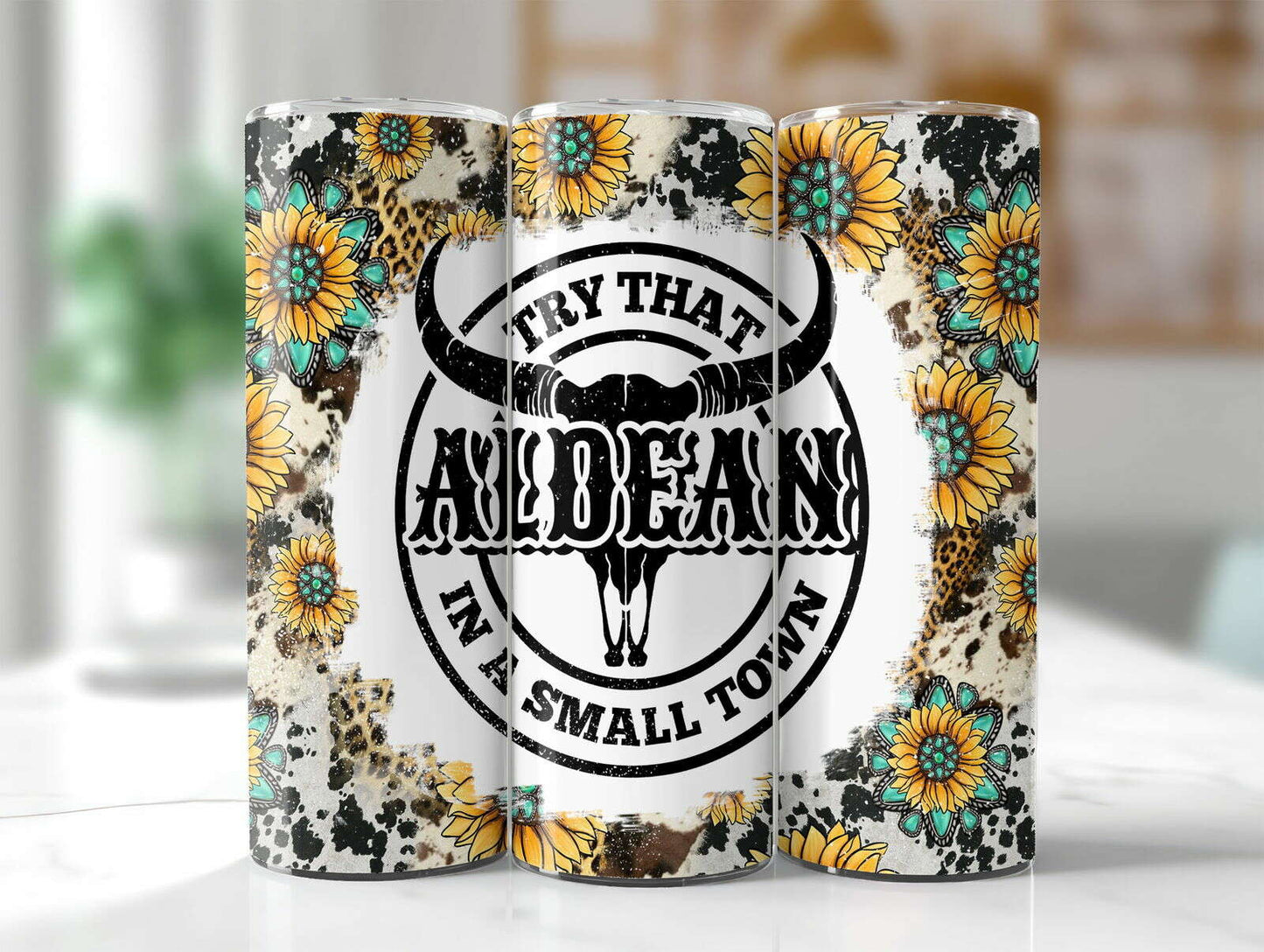Try that in a Small Town Skinny Tumbler PNG Design 1