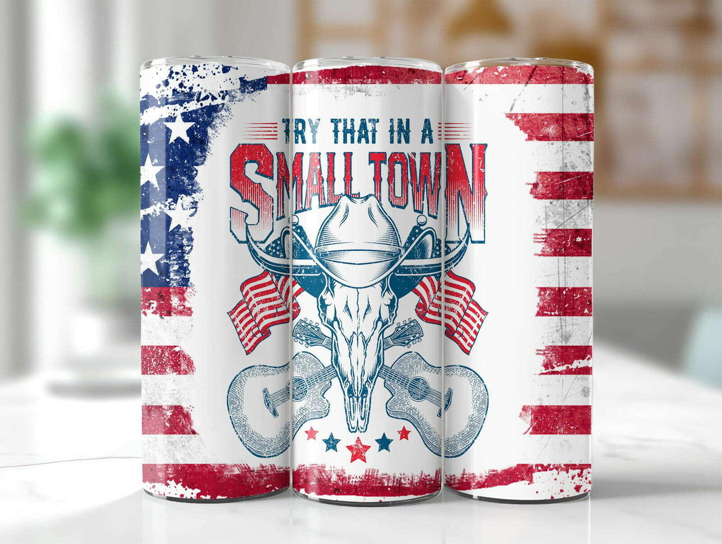 Try That In A Small Town Tumbler Wrap 20oz skinny tumbler wrap