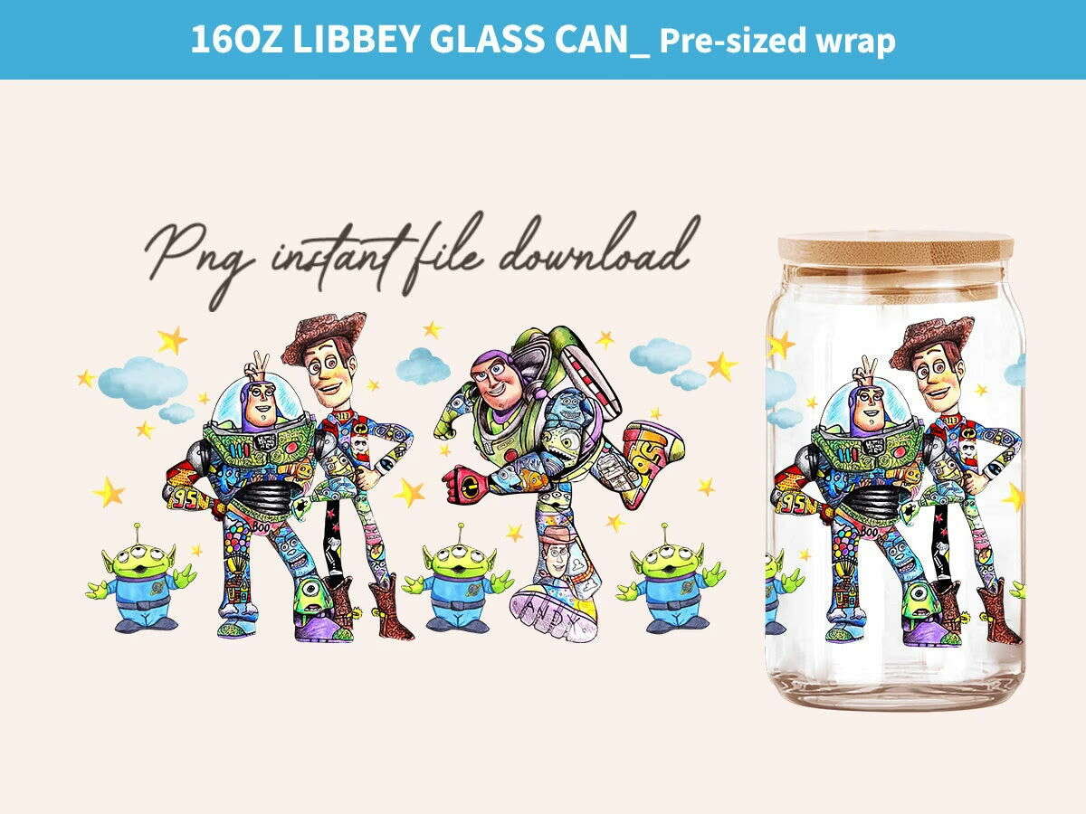 Tumbler Wrap, 16oz Glass Can Wrap, Libbey Can Glass 2