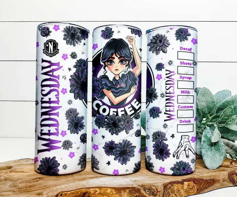 Wednesday Ad Tumbler Wrap, 20oz Tumbler Wrap