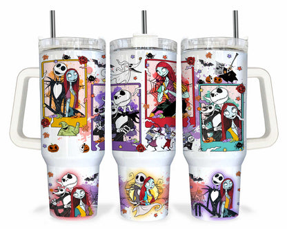 Movies Characters 40oz Tumbler Wrap Png, Nightmare Halloween Png