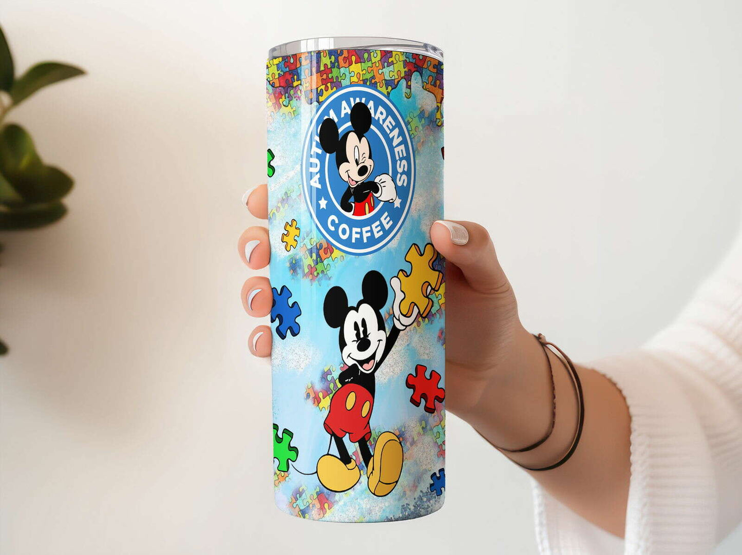 20oz skinny tumbler, Autism png Teacher Tumbler, Png