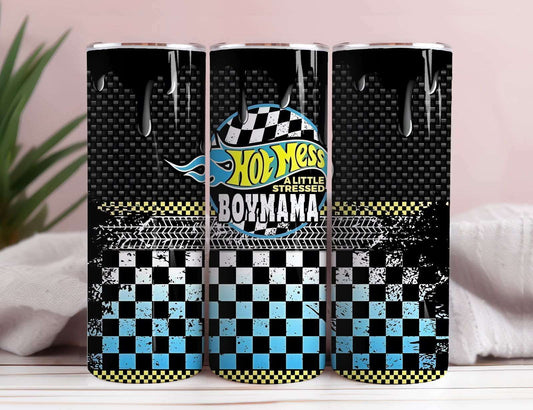 20oz Skinny Tumbler, Mama Tumbler Png, Racing Sublimation Design