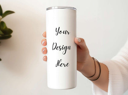 20oz Tumbler Mockup Tumbler PSD Mockup, Skinny Tumbler Mockup, Person Holding Mockup