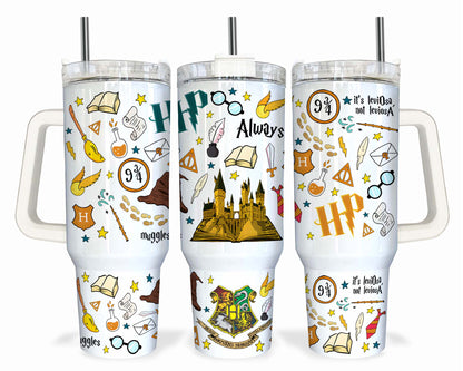 Magic HP 40oz Tumbler Wrap, HP Quencher Sublimation Png Design