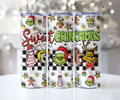 25 Designs 3D Christmas Tumbler Sublimation 