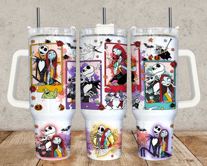 Movies Characters 40oz Tumbler Wrap Png, Nightmare Halloween Png