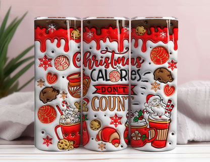 3D Cafecito y Chisme Christmas Inflated Tumbler Wrap 1 