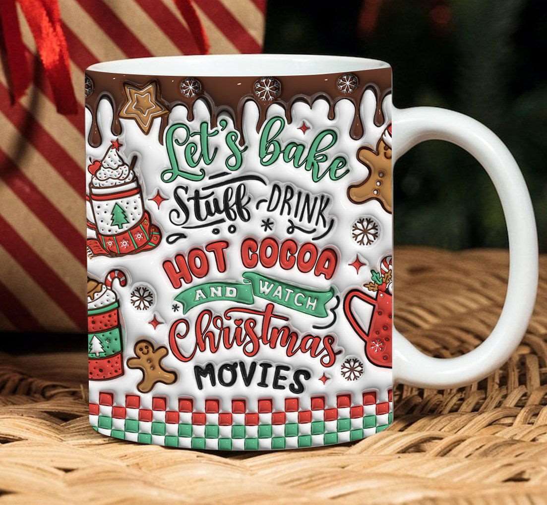 3D Christmas Hot Cocoa Inflated Mug Wrap 1 