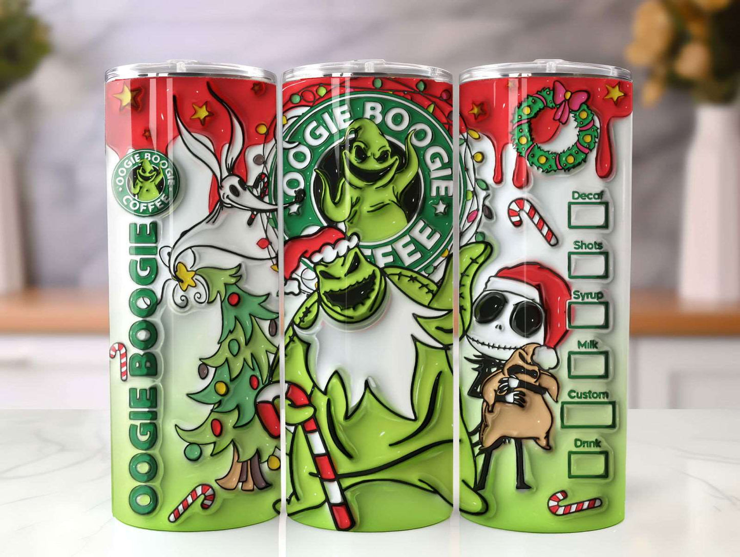 3D Inflated  Christmas Tumbler Design Png 1 