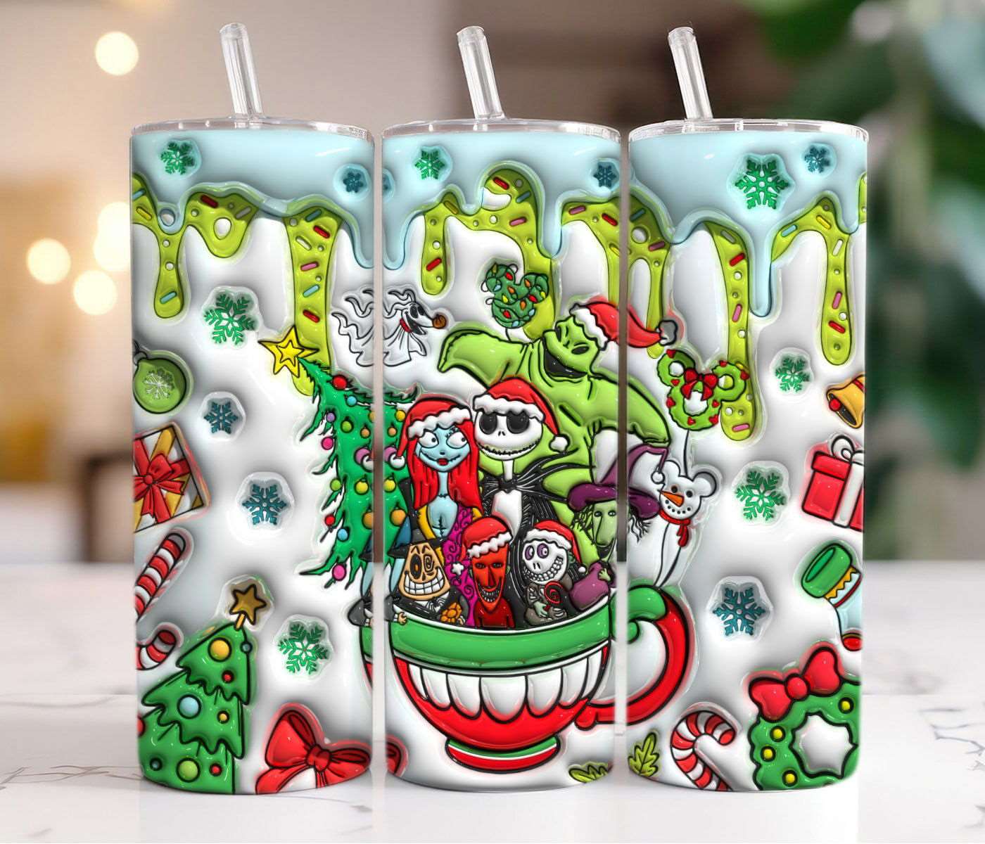 3D Inflated  Christmas Tumbler Design Png 5 