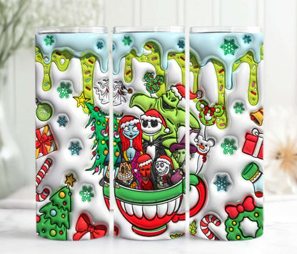 3D Inflated  Christmas Tumbler Design Png 5 