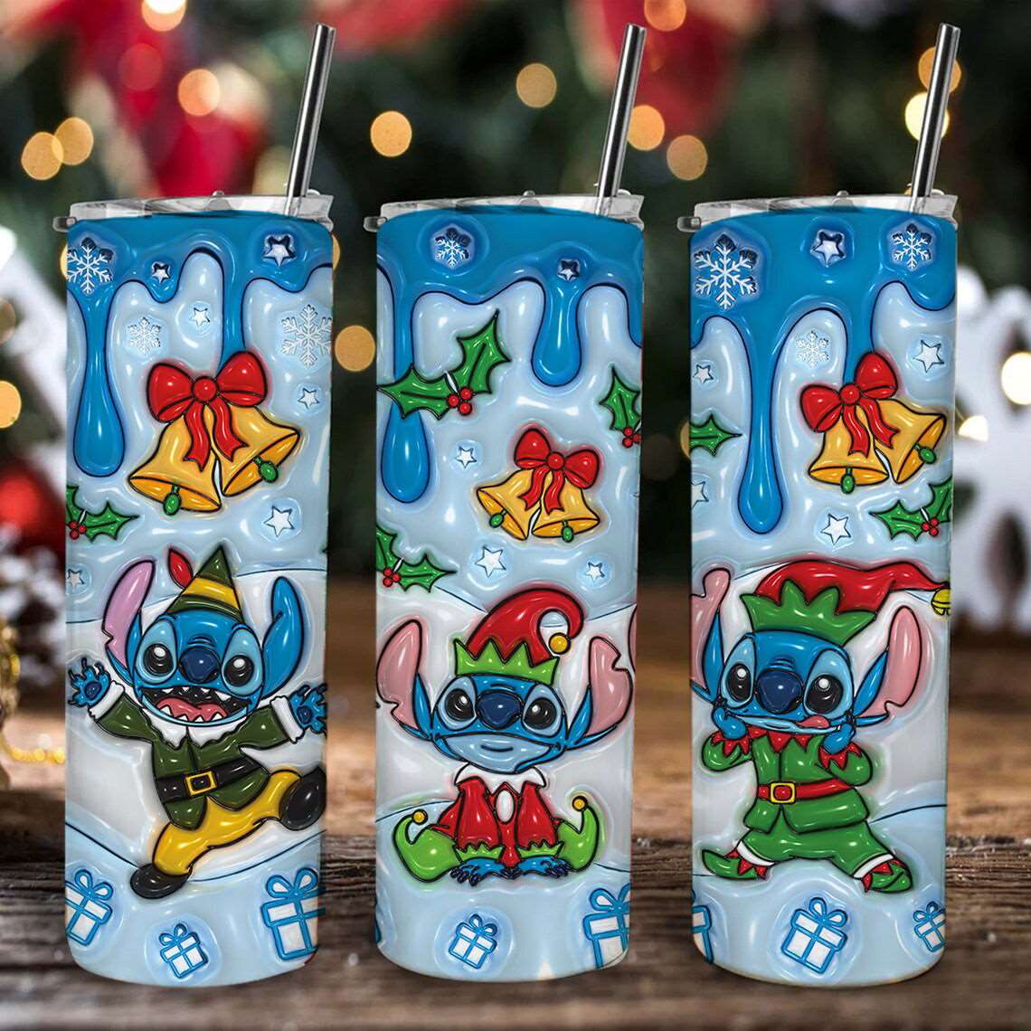 3D Inflated  Christmas Tumbler Design Png 9 