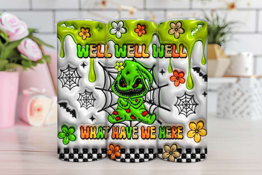 3D 20oz Skinny Tumbler Design, Tumbler Design PNG, Halloween 2024 Tumbler Wrap