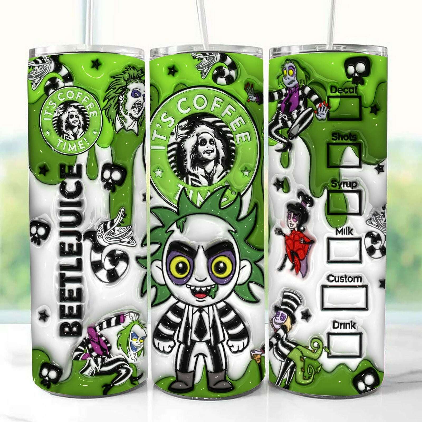 3D Inflated Horror  Halloween Tumbler Wrap