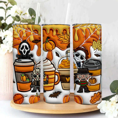 3D Inflated Horror Tumbler Wrap, 20oz Skinny Tumbler, Cartoon 3D Inflated 10