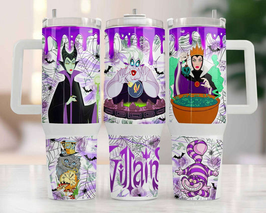 40oz Tumbler Wrap Png, Halloween Characters 2 pieces 40 oz Tumbler Png