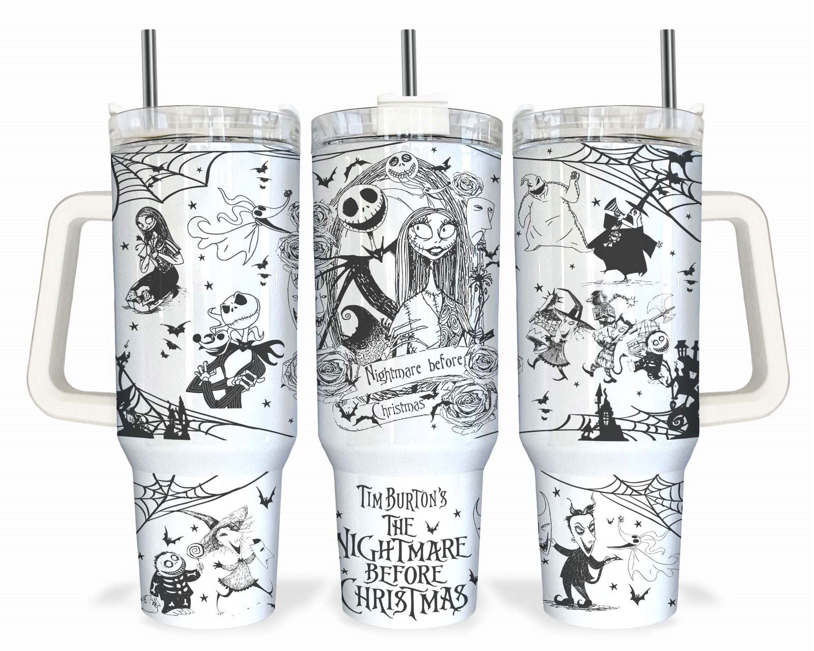 Bundle Nightmare Before Christmas 40oz Tumbler Wraps 