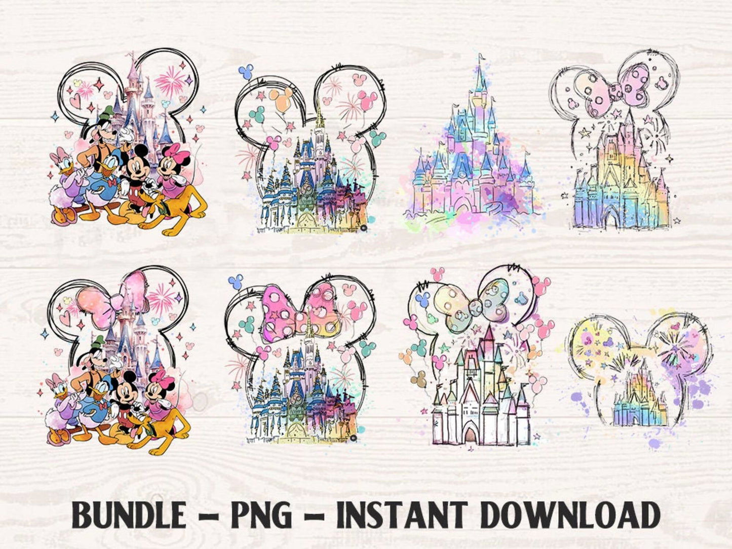 Bundle Watercolor Castle Png 