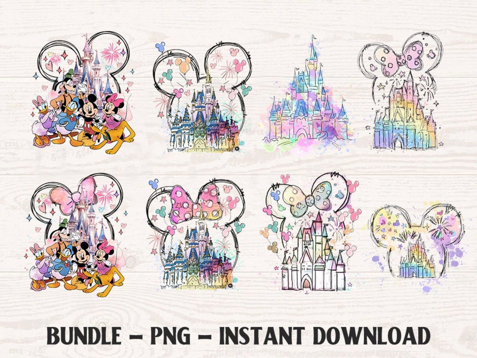 Bundle Watercolor Castle Png 