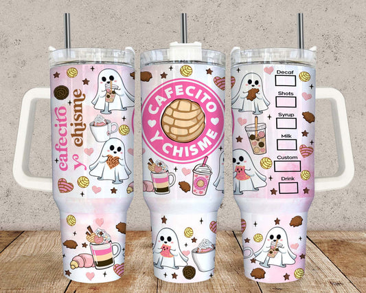 Cafecito Y Chrisme 40 oz Tumbler Wrap 